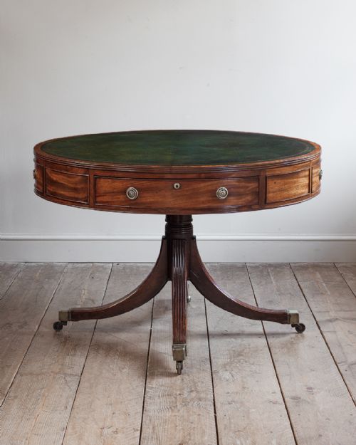 SUPERB REGENCY MAHOGANY DRUM TABLE