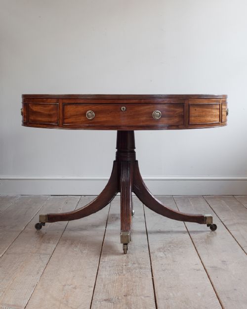 SUPERB REGENCY MAHOGANY DRUM TABLE - ADDITIONAL PHOTO 2