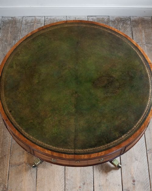 SUPERB REGENCY MAHOGANY DRUM TABLE - ADDITIONAL PHOTO 4