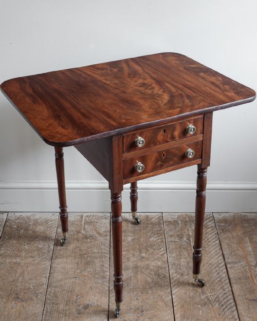 REGENCY MAHOGANY WORK TABLE - ADDITIONAL PHOTO 2