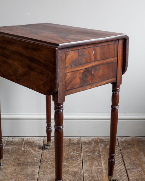 REGENCY MAHOGANY WORK TABLE - ADDITIONAL PHOTO 7
