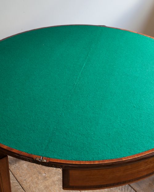 STUNNING GEORGE III SATINWOOD CARD TABLE - ADDITIONAL PHOTO 7