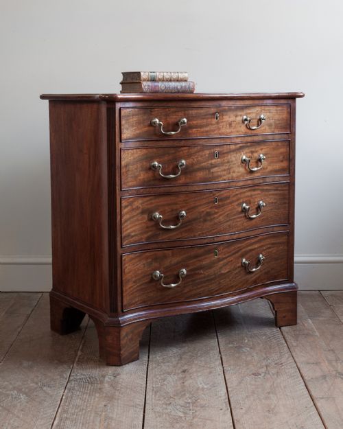 Small George III Mahogany Serpentine Chest of Drawers