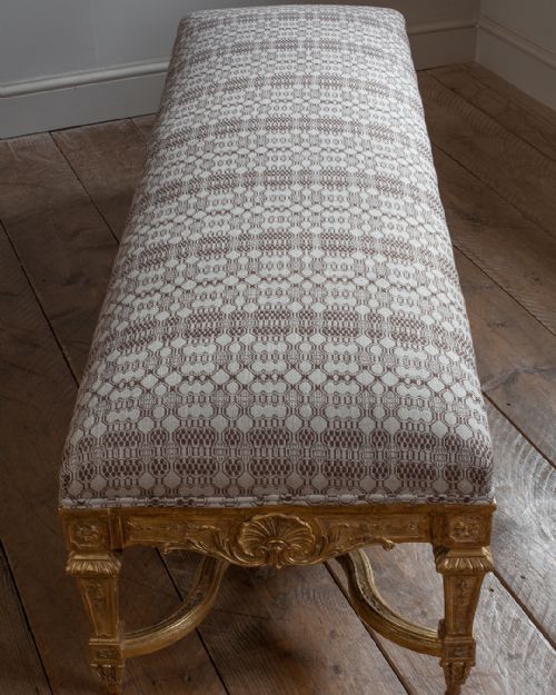 SUPERB EARLY 19TH CENTURY LOUIS XIV STYLE GILTWOOD STOOL - ADDITIONAL PHOTO 2
