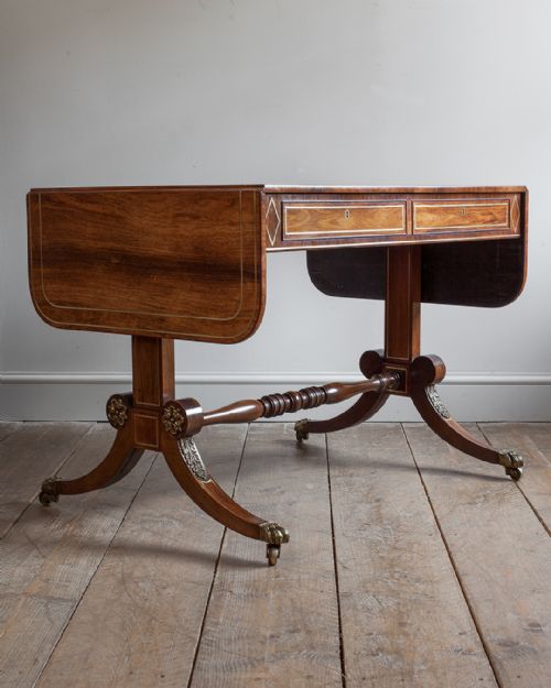 STUNNING REGENCY ROSEWOOD SOFA TABLE
