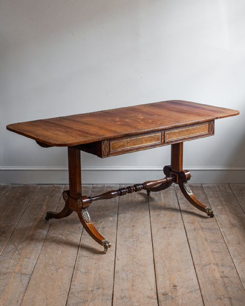 STUNNING REGENCY ROSEWOOD SOFA TABLE - ADDITIONAL PHOTO 1