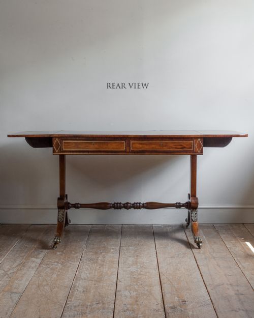 STUNNING REGENCY ROSEWOOD SOFA TABLE - ADDITIONAL PHOTO 2