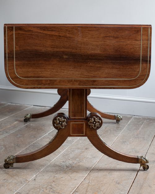 STUNNING REGENCY ROSEWOOD SOFA TABLE - ADDITIONAL PHOTO 4