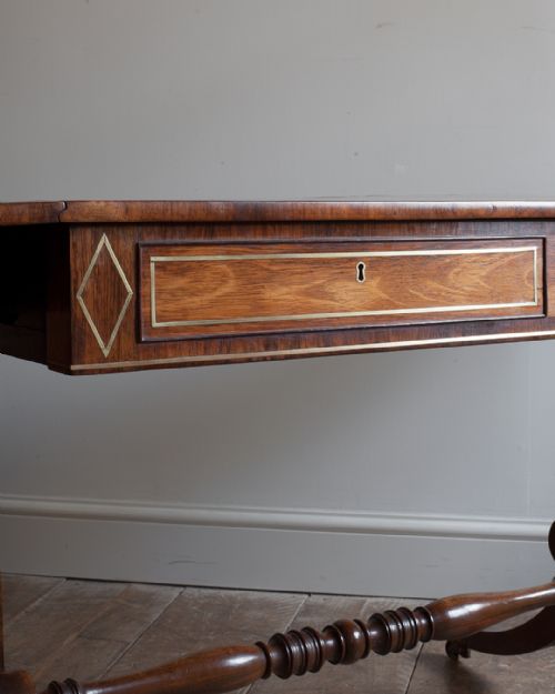 STUNNING REGENCY ROSEWOOD SOFA TABLE - ADDITIONAL PHOTO 8