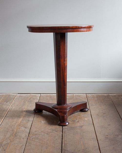 19th Century Mahogany Pedestal Lamp Table
