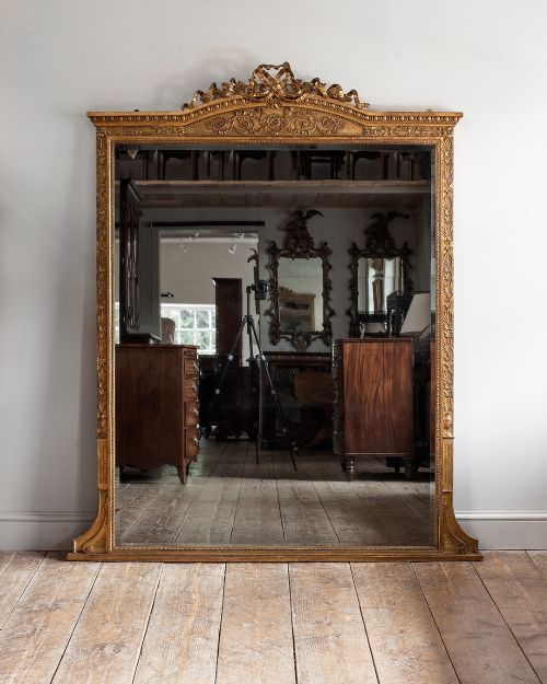 Large 19th Century Gilt Overmantel Mirror