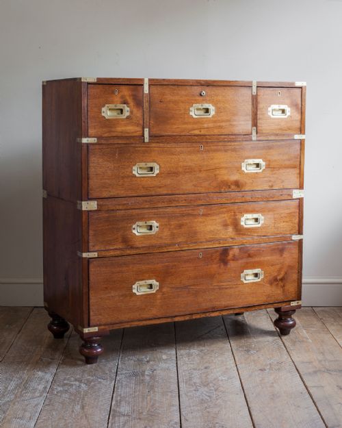 19th Century Teak Campaign Chest