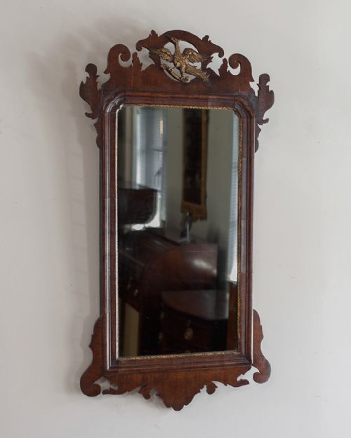 George III Mahogany Fret Mirror