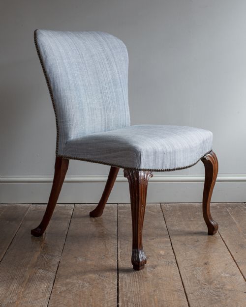 Attractive Georgian Mahogany Upholstered Side Chair