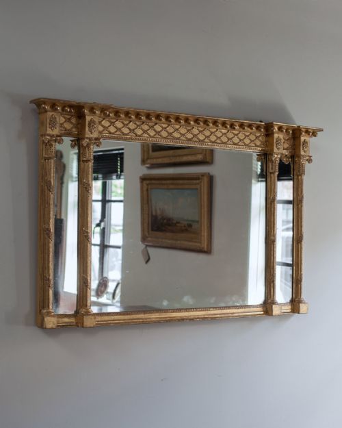 Splendid Regency Gilt Overmantel Mirror