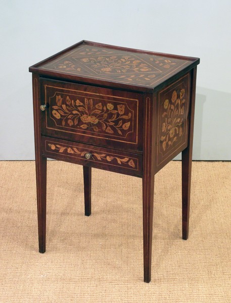 Early nineteenth century dutch marquetry pot cupboard