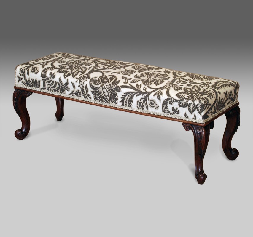 Nineteenth century mahogany duet stool