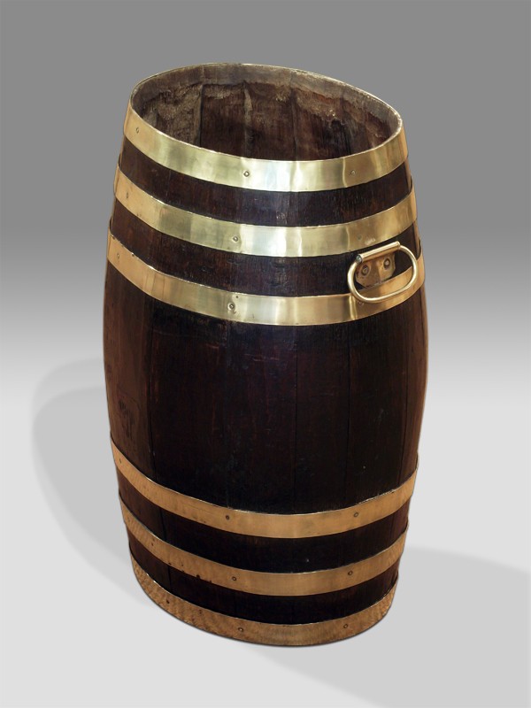 nineteenth century brass bound coopered oak stick stand
