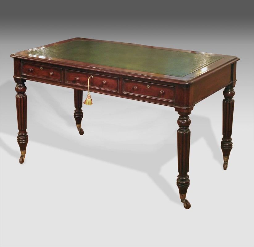 Victorian mahogany library table