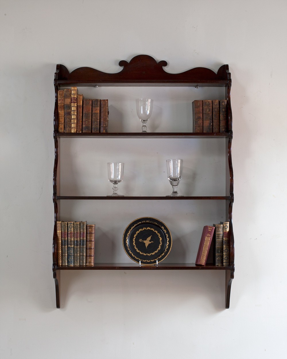 19th century mahogany wall shelves