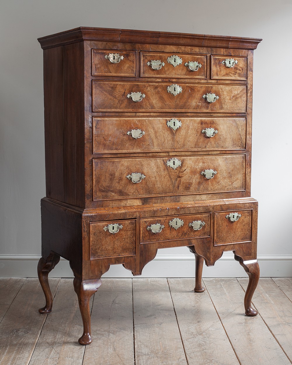 Georgian Walnut Chest on Stand
