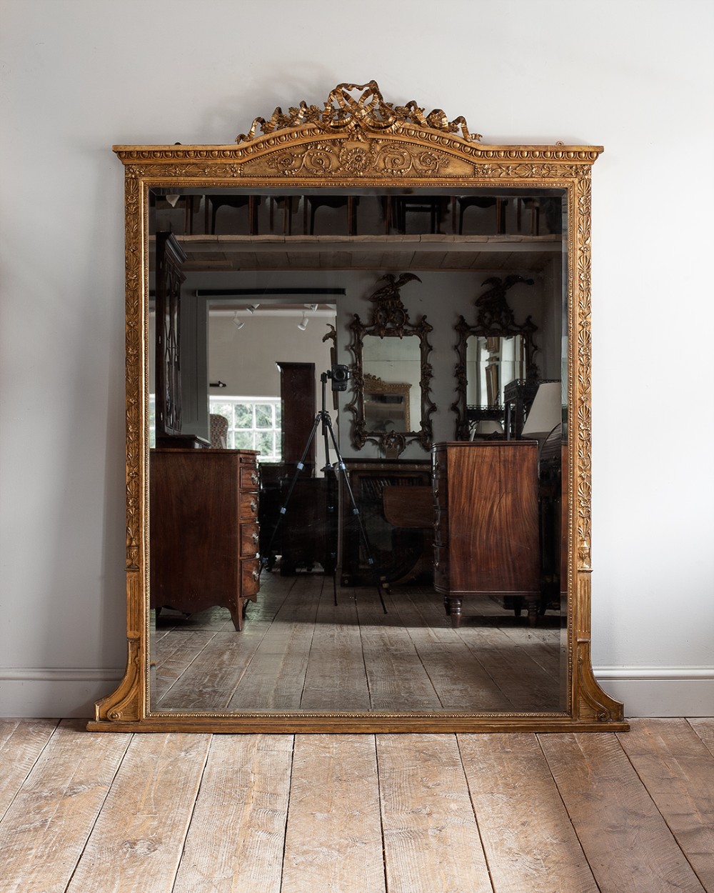 Large 19th century gilt overmantel mirror