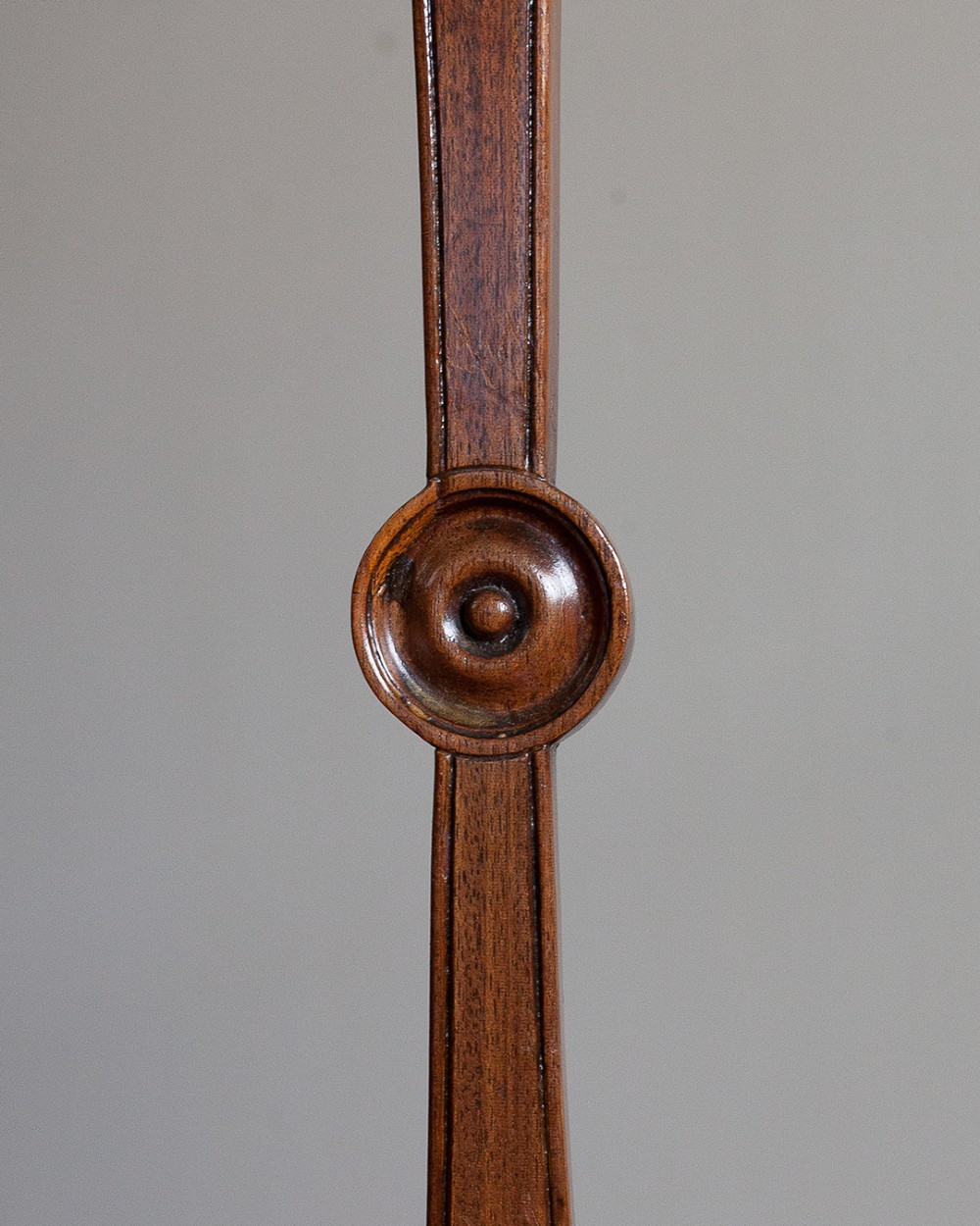 A 19th-century mahogany metamorphic chair shown unfolded into a set of four wooden library steps. View V