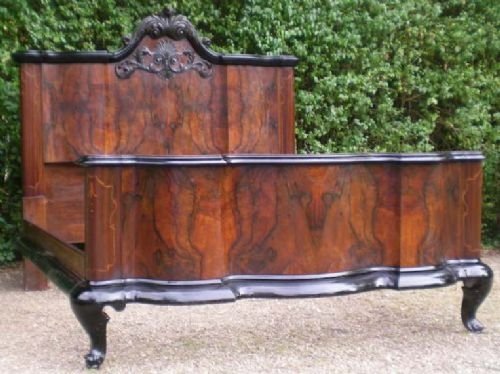 fig 1. Large Heavy Quality Walnut Bed