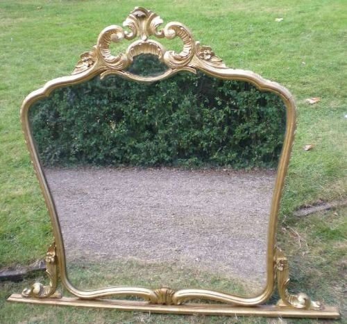 Gilt Overmantle Mirror Italian, Circa 1930