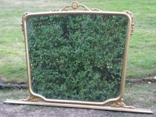 Gilt Overmantle Mirror Italian Circa 1930