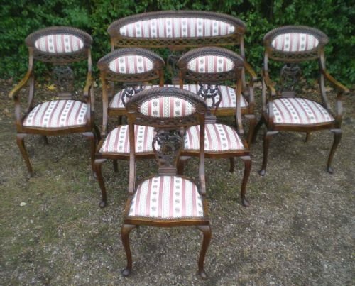 Edwardian Mahogany Drawing Room Suite