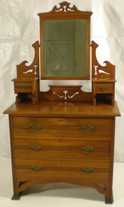 Edwardian Satin Walnut Dressing Chest