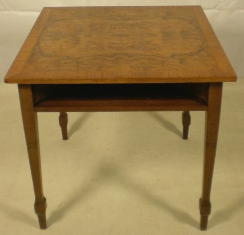 Georgian Style Burr Walnut Square Centre Table