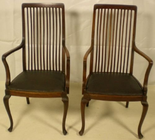 Pair of Mahogany Armchairs