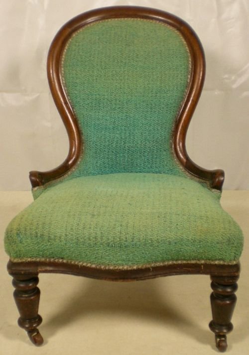 Victorian Mahogany Spoon Back Nursing Chair