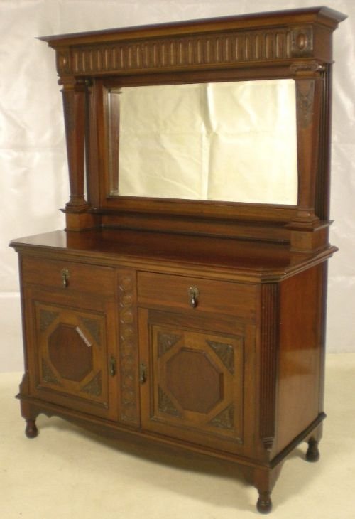 Edwardian Mahogany Mirror Back Sideboard