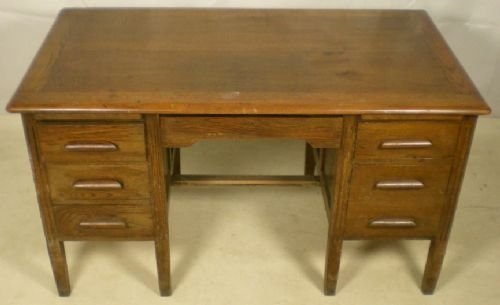 Oak Kneehole Writing Desk
