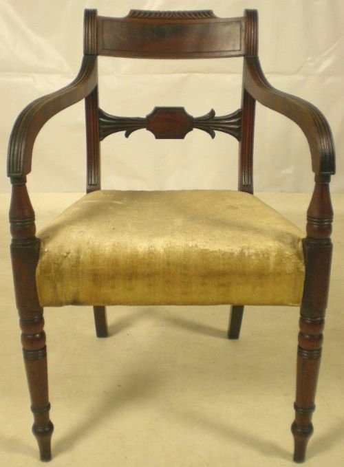 Late Georgian Mahogany Carver Armchair
