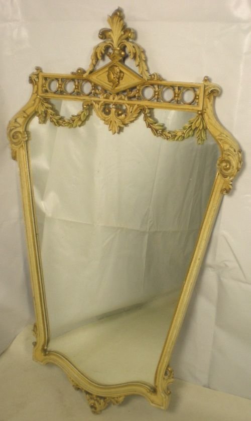 Carved Painted Decorative Hanging Wall Mirror
