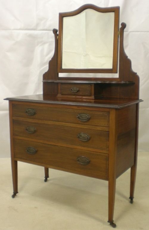 Edwardian Inlaid Mahogany Dressing Table