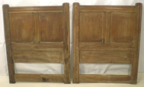 Howard & Sons Pair Tudor Style Oak Bedheads
