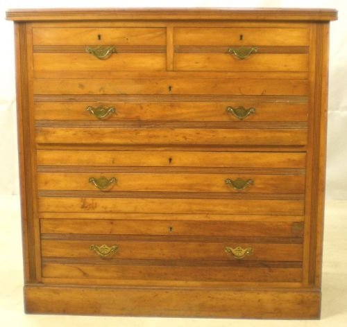 Edwardian Satin Walnut Chest of Drawers