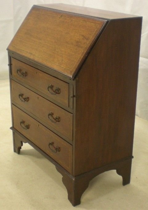 Edwardian Inlaid Mahogany Writing Bureau