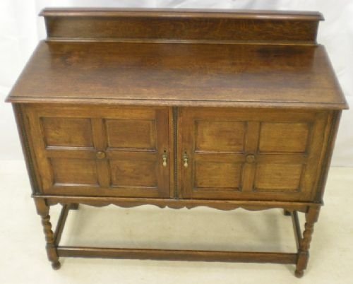 Small Jacobean Style Oak Sideboard