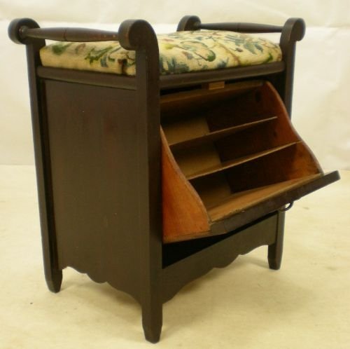 Edwardian Mahogany Piano Stool