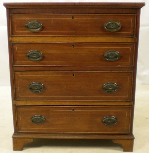 Georgian Inlaid Mahogany Small Chest of Drawers