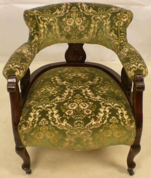 Edwardian Mahogany Tub Armchair