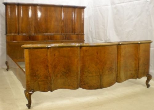Italian Walnut Large Double Bed