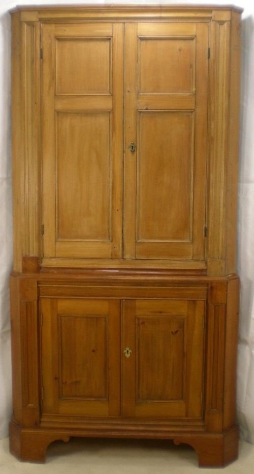 Victorian Pine Standing Corner Cupboard