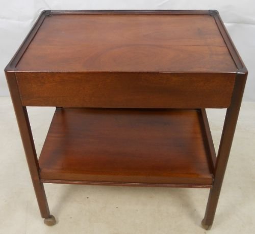 Mahogany Two Tier Tea Trolley